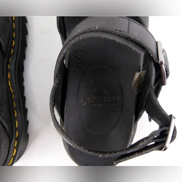 Dr Martens Voss II Quad Platform Sandals Athena Leather Black Women's 9 (N161) - Picture 9 of 11